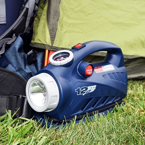 Portable 12V Inflator 150 PSI with Mattress Raft Adaptor Campbell Hausfeld AF010800