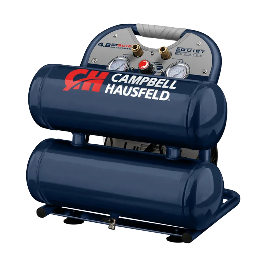 CAMPBELL HAUSFELD TWIN STACK 1HP COMPRESSOR 17L TANKS IC040510DI